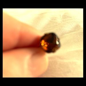 Ring. silver with Amber stone